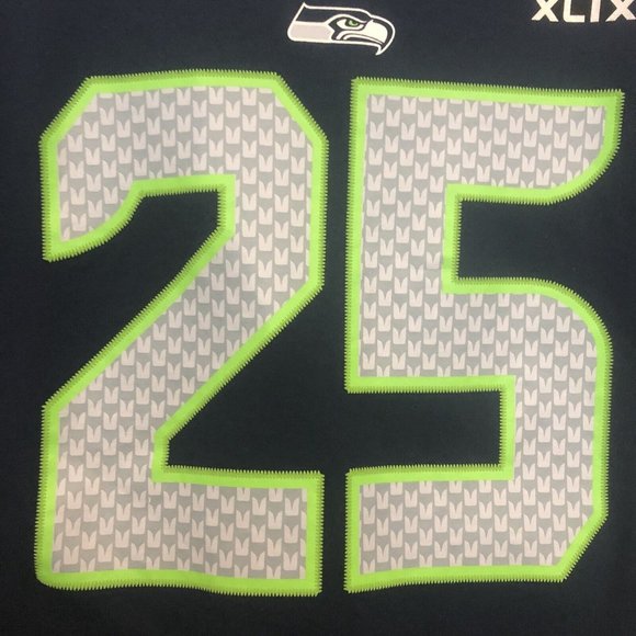 Super Bowl XLIX Seattle Seakhawks Nike Shirt #25 Richard Sherman Slim Large - Picture 4 of 12
